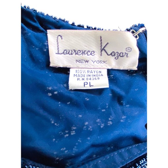 Laurence Kazar New York Sequined Evening Dress Handmade in India 80s Style - Picture 10 of 13